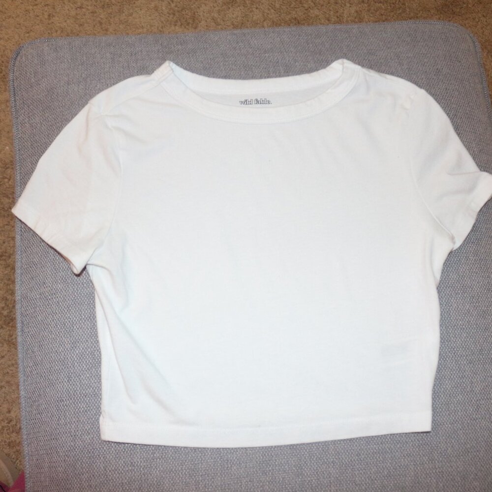 Cropped White Tee